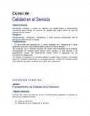 Calidad en el servicio