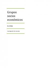 Grupos socios económicos. Página 1
