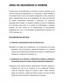 AREA DE SEGURIDAD E HIGIENE