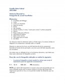 EJEMPLO DE MEMORIA DESCRIPTIVA PARA FOTOGRAFÍA.