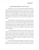 Multiple intelligences