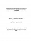 LOS CONOCIMIENTOS PREVIOS EN EL AULA Y SU IMPLICANCIA EN EL DESARROLLO DE ESTRATEGIAS DE ENSEÑANZA/APRENDIZAJE A TRAVES DE LOS CONTENIDOS CURRICULARES