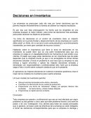 Decisiones de inventarios