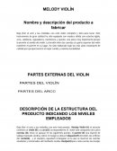 DESCRIPCIÓN DE LA ESTRUCTURA DEL PRODUCTO INDICANDO LOS NIVELES EMPLEADOS