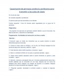 Como va la Capacitacion de gimnacia cerebral