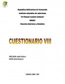 Como es la Nutricion y dietetica cuestionario VIII