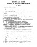 CUESTIONARIO SOBRE EL AMOR EN LOS TIEMPOS DEL CÓLERA