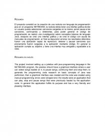 Memoria de rockola en java. Página 2