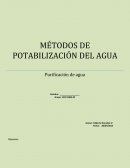 ﻿métodos de potabilización del agua