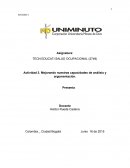 Actividad 3. Mejorando nuestras capacidades de análisis y argumentación.
