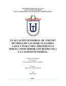 Análisis sensorial del yogurt