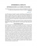 ENTENDIENDO EL CONFLICTO INTRODUCCION A LA CONFLICTOLOGIA