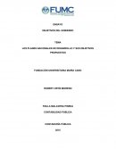 LOS PLANES NACIONALES DE DESARROLLO Y SUS OBJETIVOS PROPUESTOS