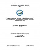 Nvestigación sobre el indice del embarazo en la adolescencia en el sector de San Jose de Mendoza en Santo Domingo Este, RD.