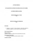Actividad semana 2 Actualización del sistema de Seguridad Social en Colombia
