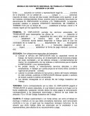 MODELO DE CONTRATO INDIVIDUAL DE TRABAJO A TERMINO INFERIOR A UN AÑO