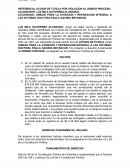 REFERENCIA: ACCION DE TUTELA POR VIOLACION AL DEBIDO PROCESO.