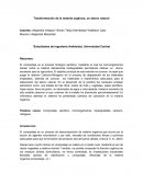 Transformacion de materia organica