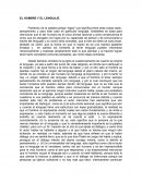 EL HOMBRE Y EL LENGUAJE