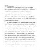 ¿Qué es la identidad para mí?