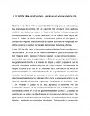 LEY 133 DE 1994 DERECHO DE LA LIBERTAD RELIGIOSA Y DE CULTOS