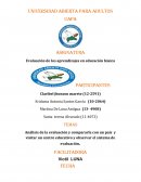 Evaluación de los aprendizajes en educación básica