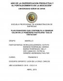 PLAN FINANCIERO QUE CONTRIBUYA A GENERAR VALOR EN LA PANEDERIA PASTELERIA “DULCE TENTACION”