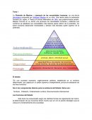 La Pirámide de Maslow, o jerarquía de las necesidades humanas, es una teoría psicológica propuesta por Abraham Maslow