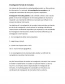 Investigación formal de mercados