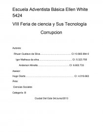 Corrupcion. Observación de la realidad Problemática. Página 1