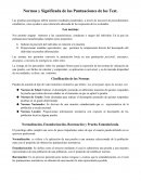 Norma y significado de las pruebas psicologicas