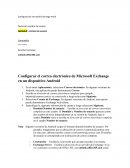 Configuracion exchange en su dispositivo movil
