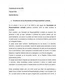 Constitución de las Sociedades de Responsabilidad Limitada
