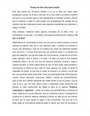 Ensayo del libro ética para amador