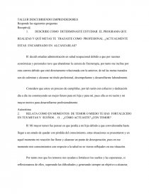 TALLER DESCUBRIENDO EMPRENDEDORES. Página 1