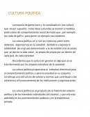 Cultura politica