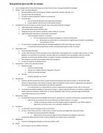 Guía para escribir un ensayo. Página 1