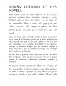 RESEÑA LITERARIA DE UNA NOVELA