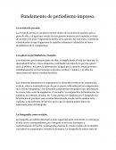 Fundamento de periodismo impreso