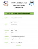 Ensayo QUIEN QUIERE SER MILLONARIO