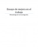 Ensayo de mejora en el trabajo Metodología de la Investigación
