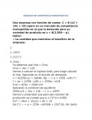 EJERCICIO DE COMPETENCIA MONOPOLÍSTICA