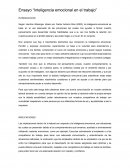 Inteligencia emocional en el trabajo