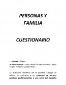 PERSONAS Y FAMILIA CUESTIONARIO