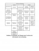 Análisis y Evaluación de Riesgo para 5 activos de información de la empresa