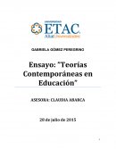 Teorías Contemporáneas en Educación