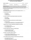 EVALUACIÓN PLAN LECTOR TERCEROS BÁSICOS “LAS VUELTAS DE PEDRO URDEMALES”