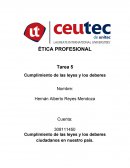 Cumplimiento de las leyes y los deberes ciudadanos en nuestro país