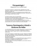 Psicopatología 1 Adaptación en un medio Social