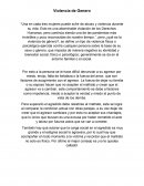 Violencia de Genero. Una en cada tres mujeres puede sufrir de abuso y violencia durante su vida